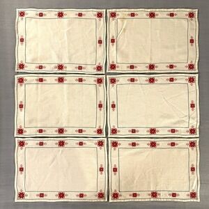 Vintage Arab Refugee Handworks Centre Jerusalem Linen Placemats(8) – Miss Halaby